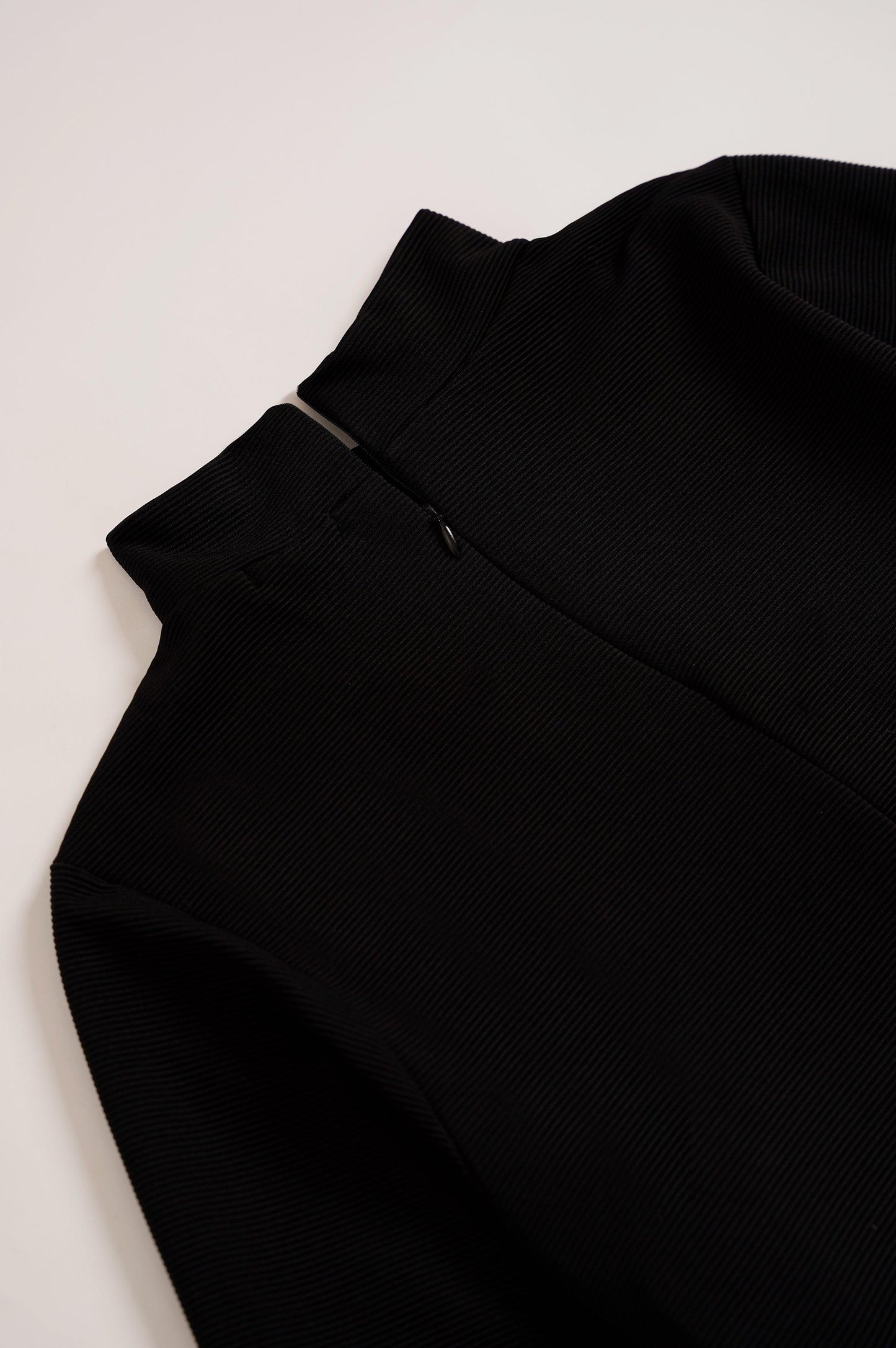 RIBBED HIGH NECK PULLOVER - WOMEN