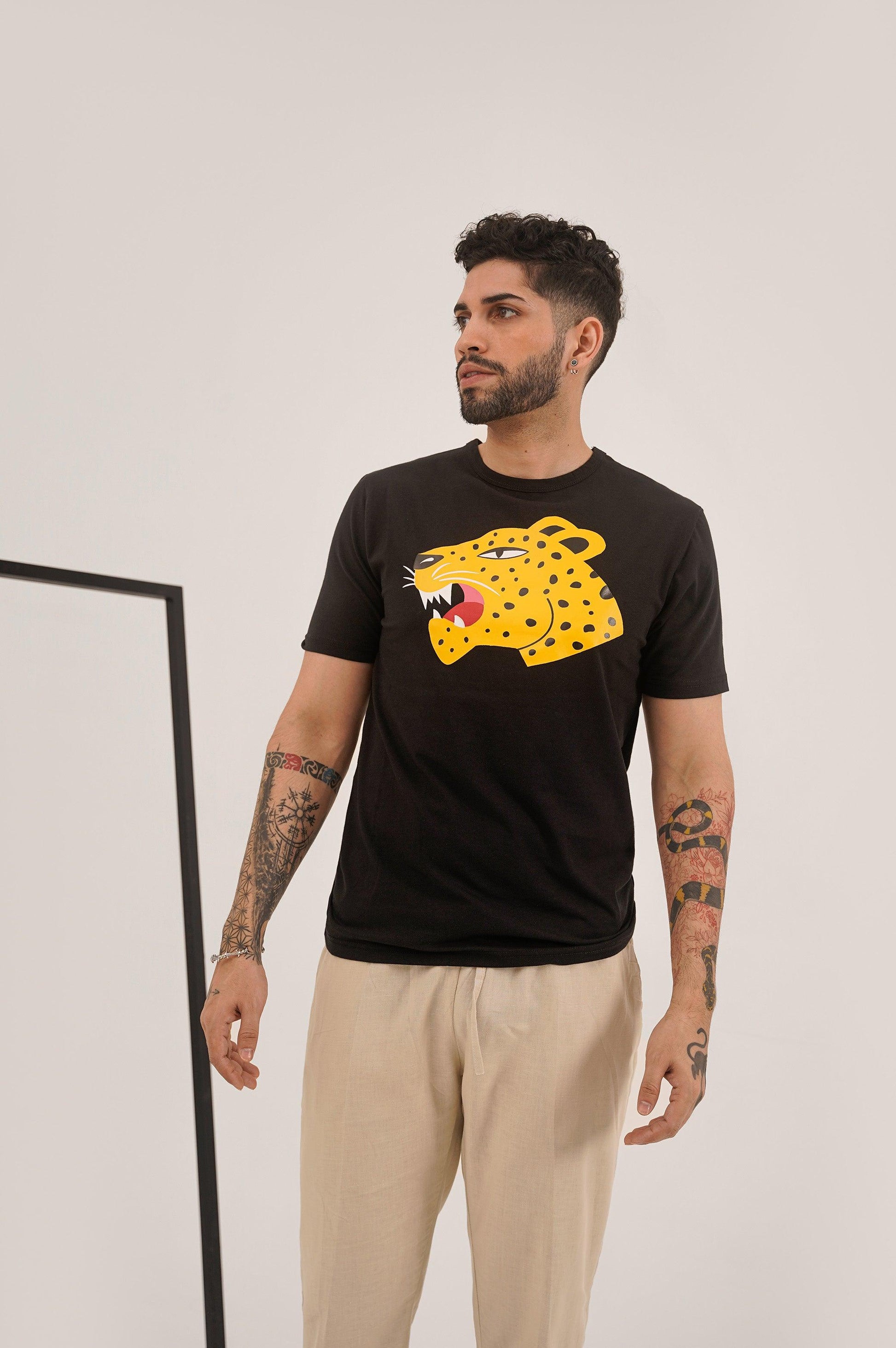 ROARING LEAPORD CREW NECK TEE - ROUND NECK