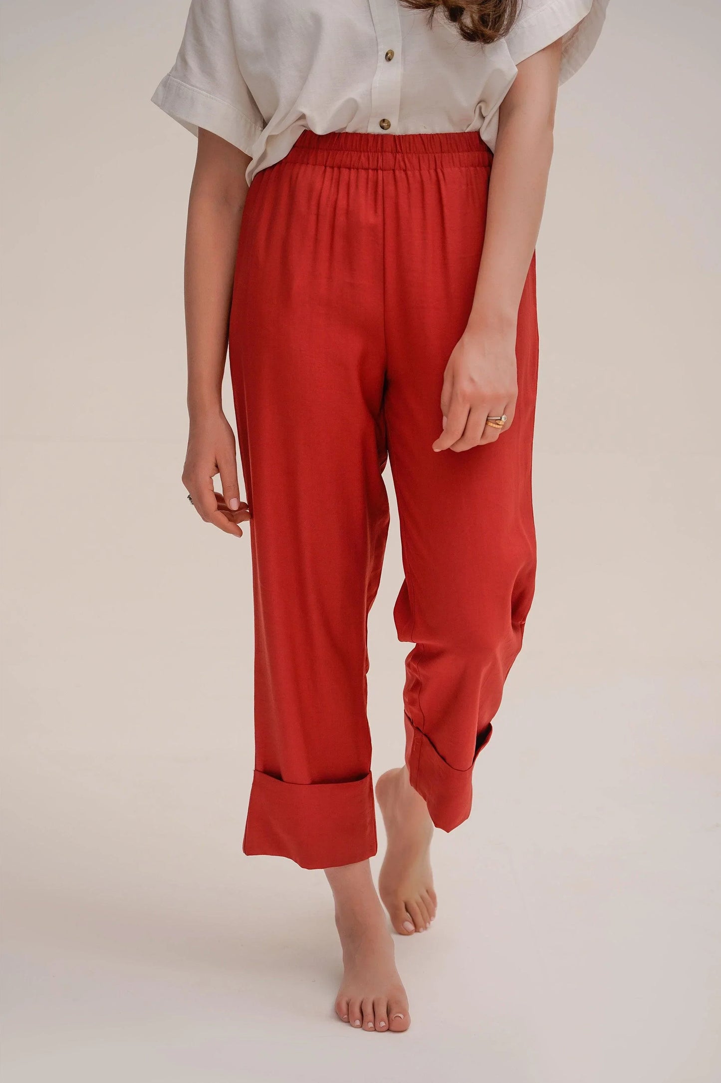 TURN-UP HEM PANT - PANTS