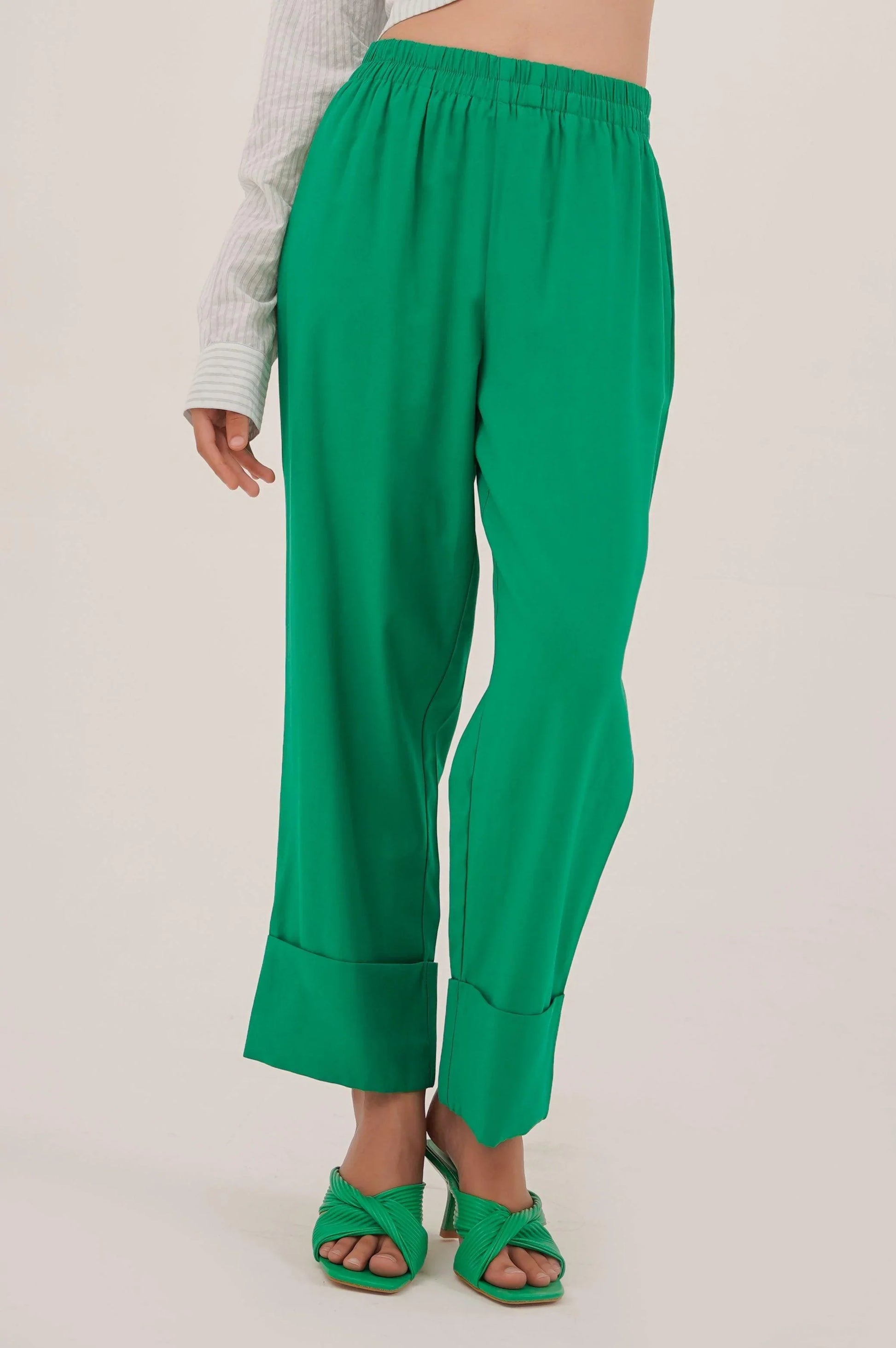 TURN-UP HEM PANT - PANTS