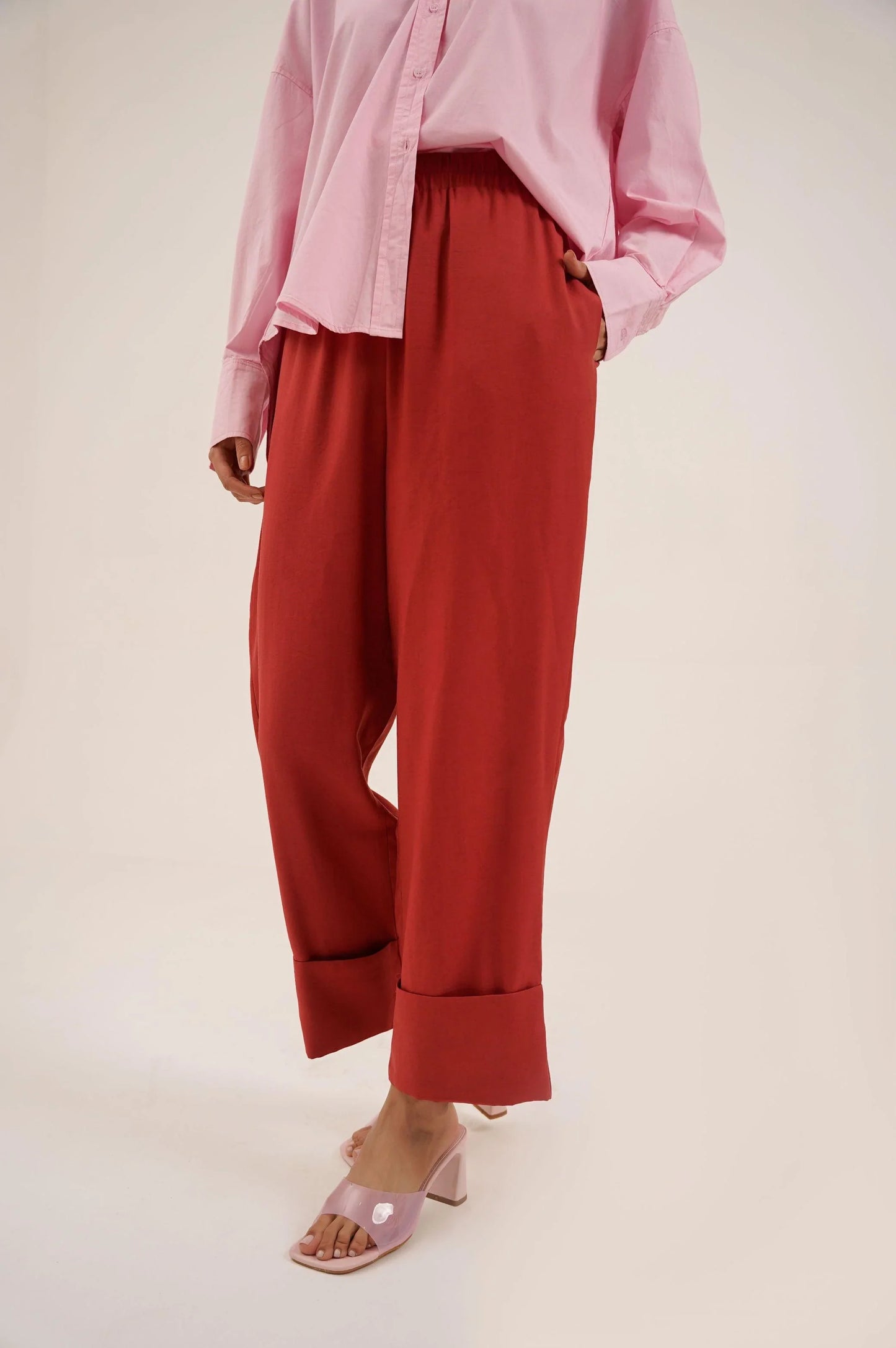 TURN-UP HEM PANT - PANTS