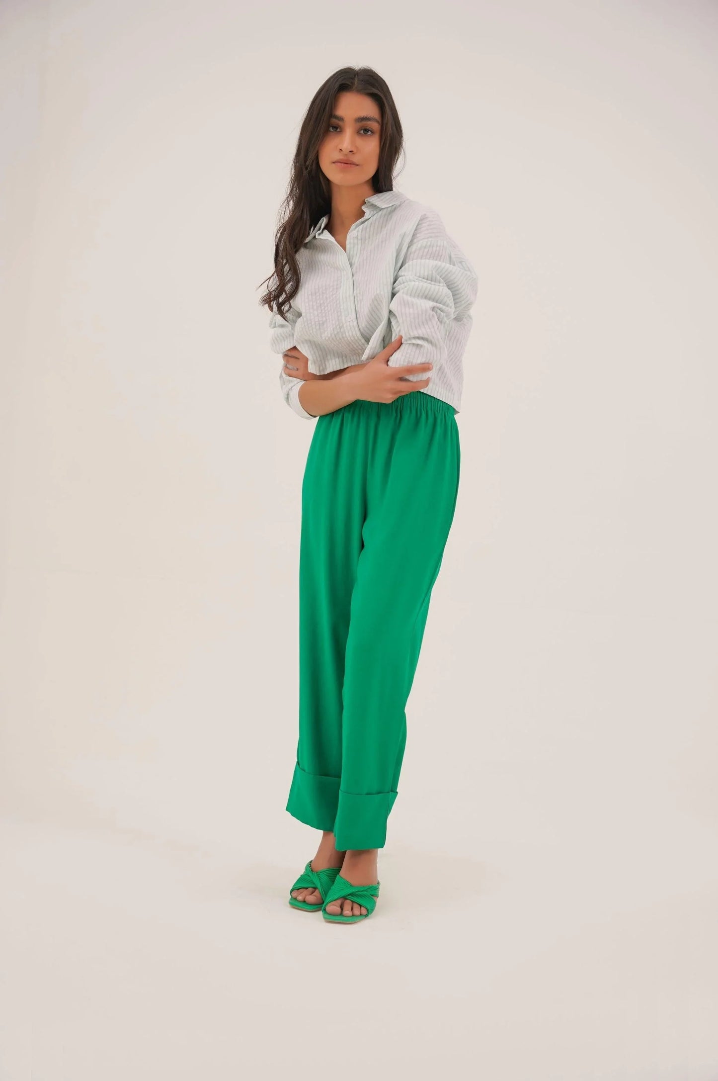 TURN-UP HEM PANT - PANTS