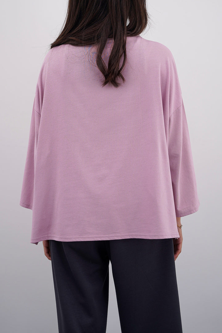 PASTEL PINK CUT-AND-SEW TEE