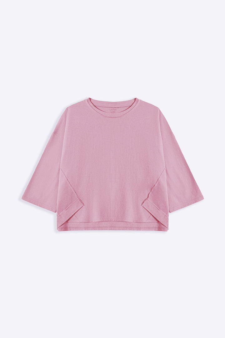 PASTEL PINK CUT-AND-SEW TEE