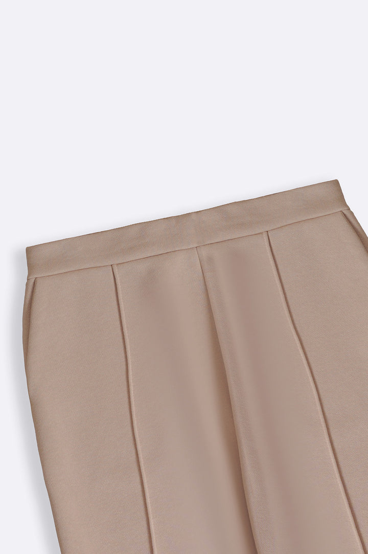 BEIGE FLEECE EASY SLACKS