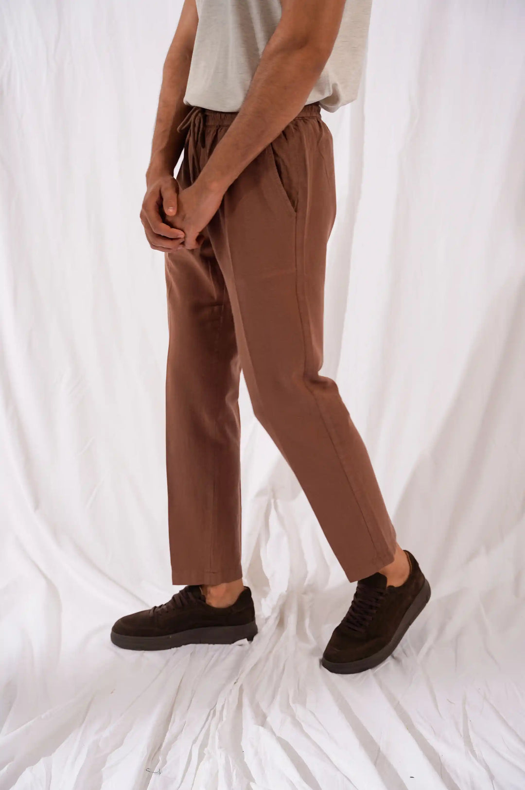Chocolate Linen Pants