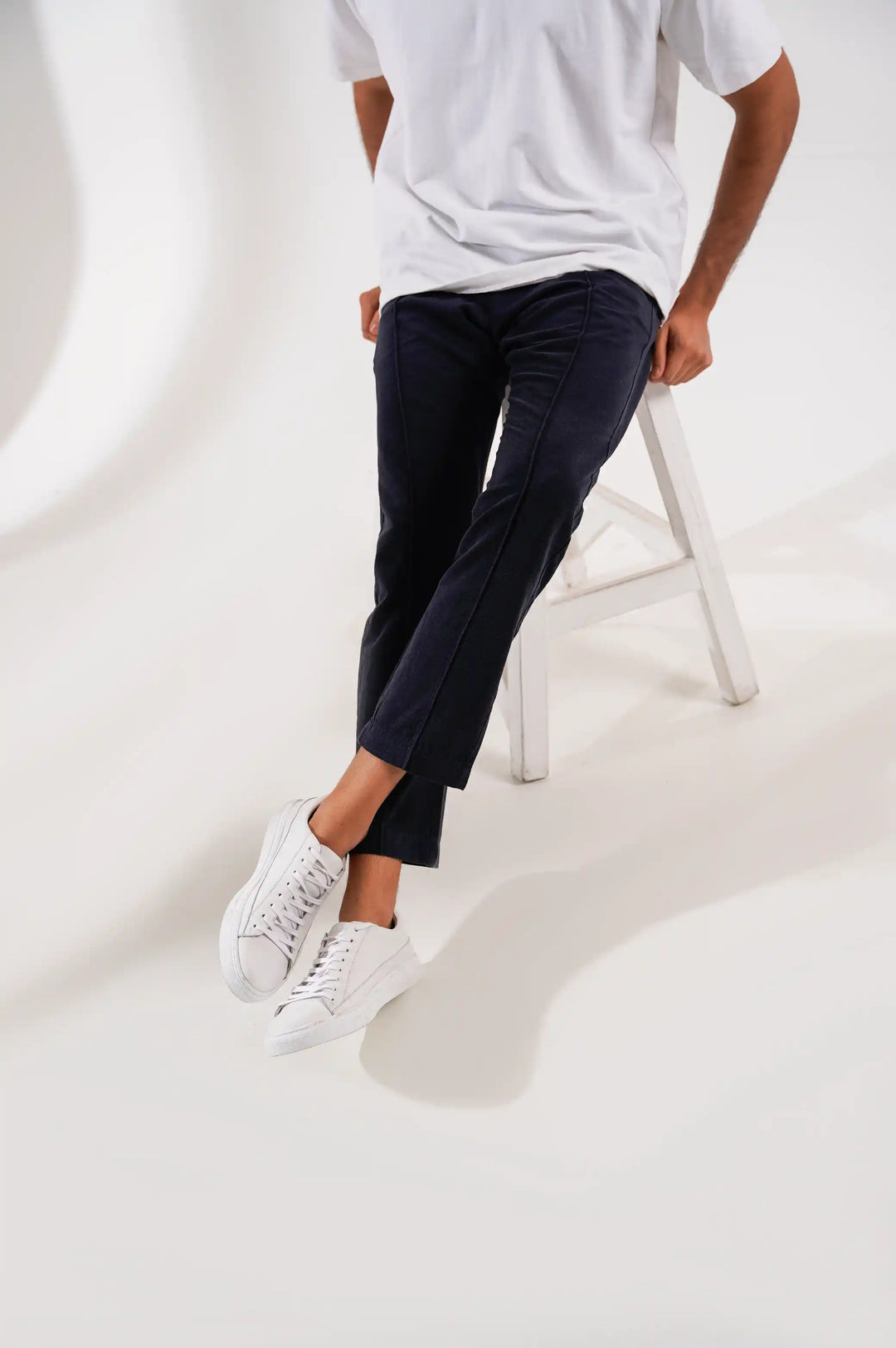 Navy Linen Pants