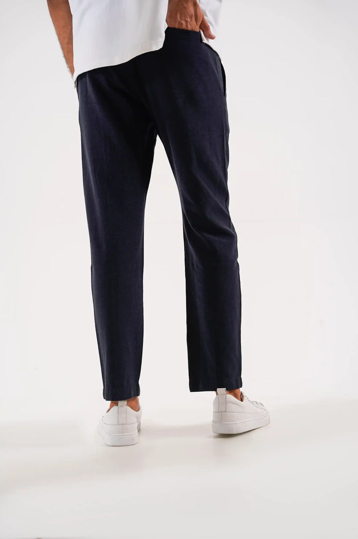 Navy Linen Pants