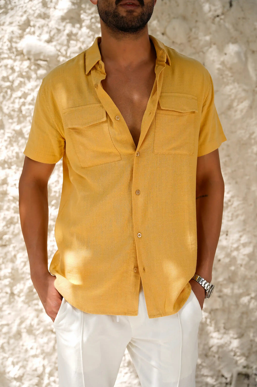 Mustard Button down shirt