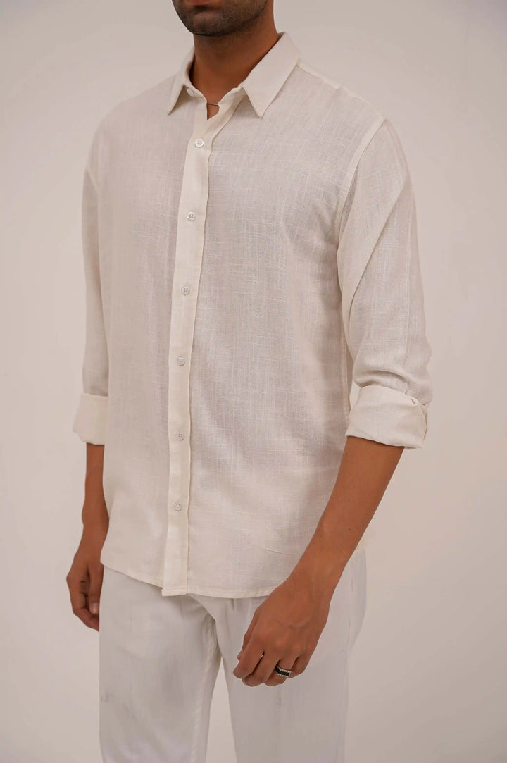 WHITE BASIC BUTTON DOWN SHIRT