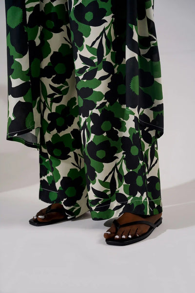 Green Printed Palazzos