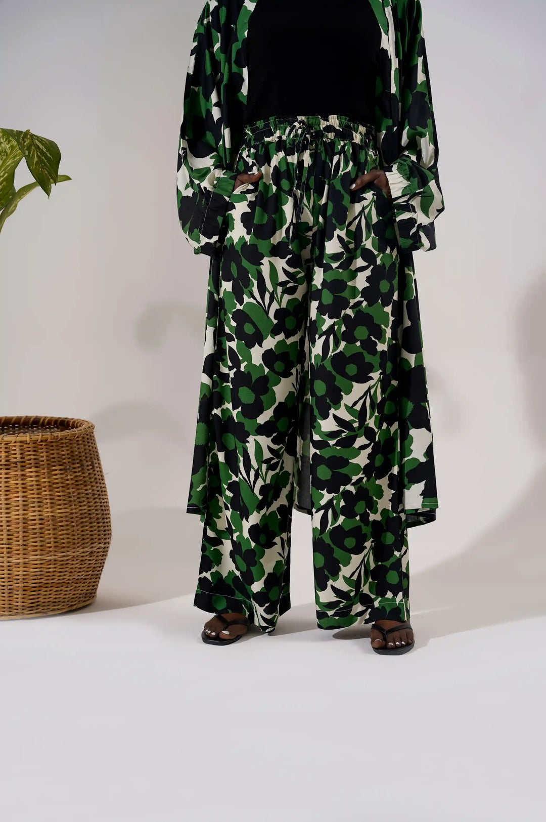 Green Printed Palazzos