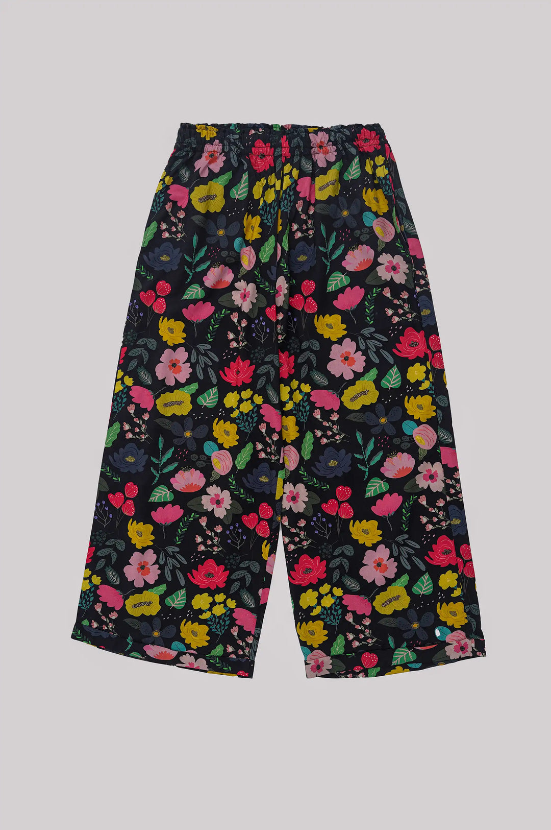 Black Floral Culotte