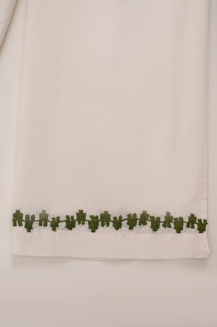 White MOROCCAN EMBROIDERED MATCHING SET
