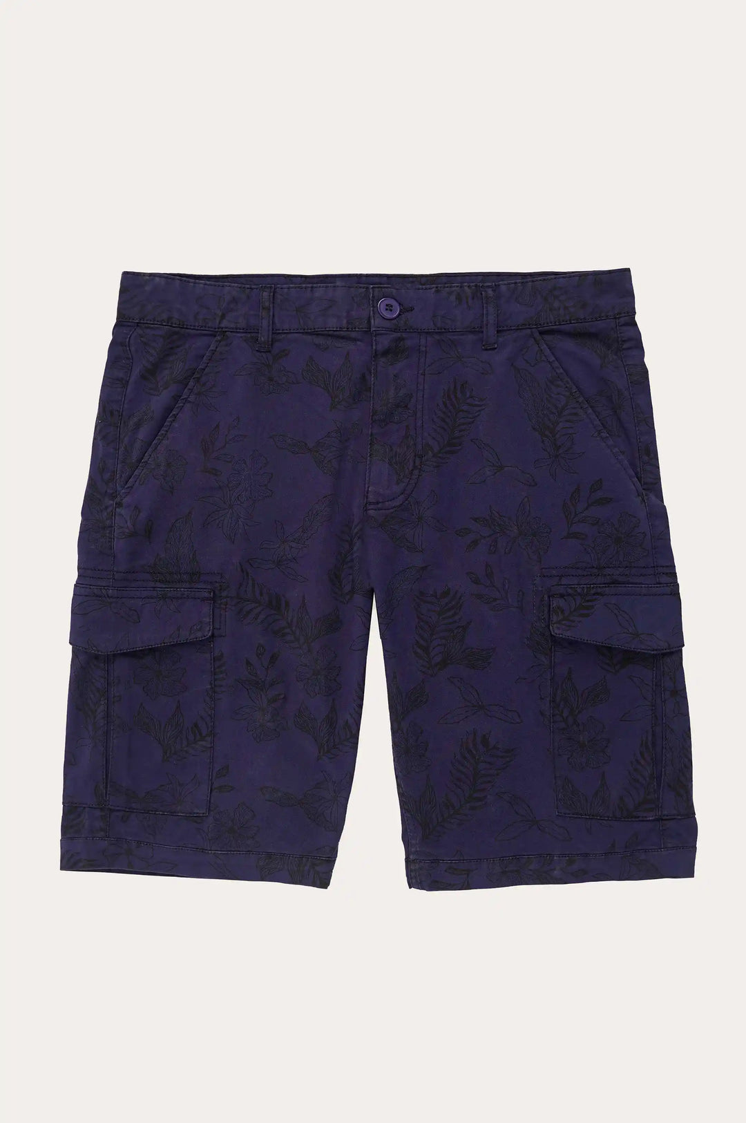 BLUE CARGO PRINTED SHORTS