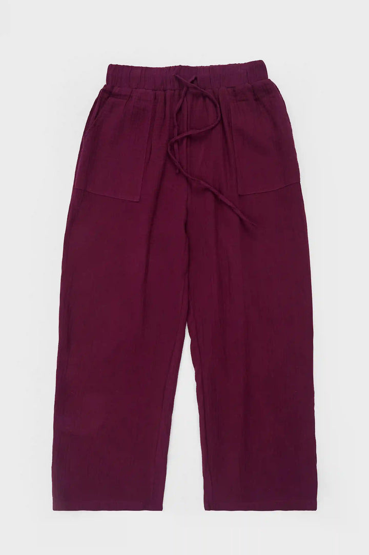 Purple Straight Pants