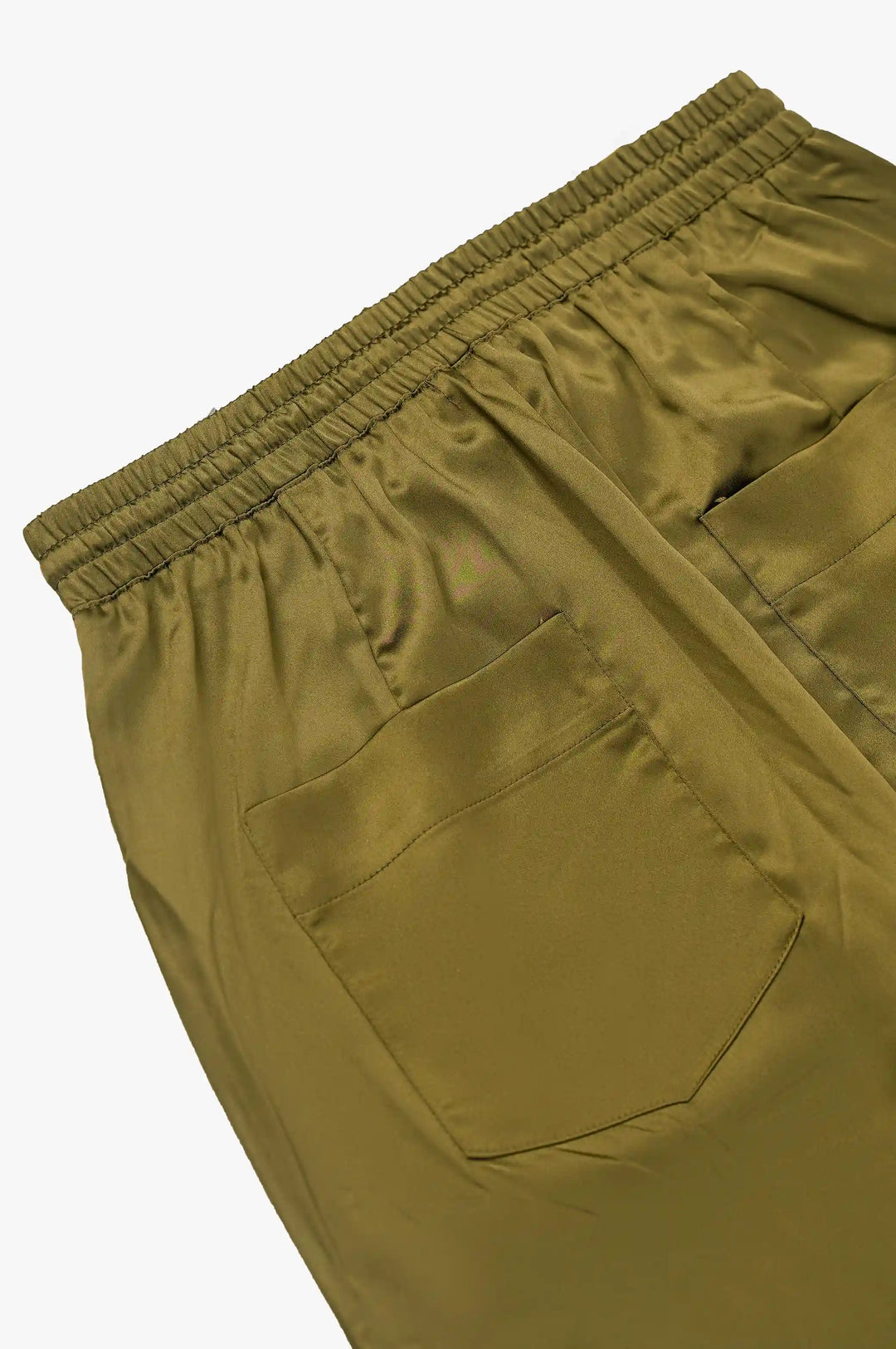 Green Silk Long Pants