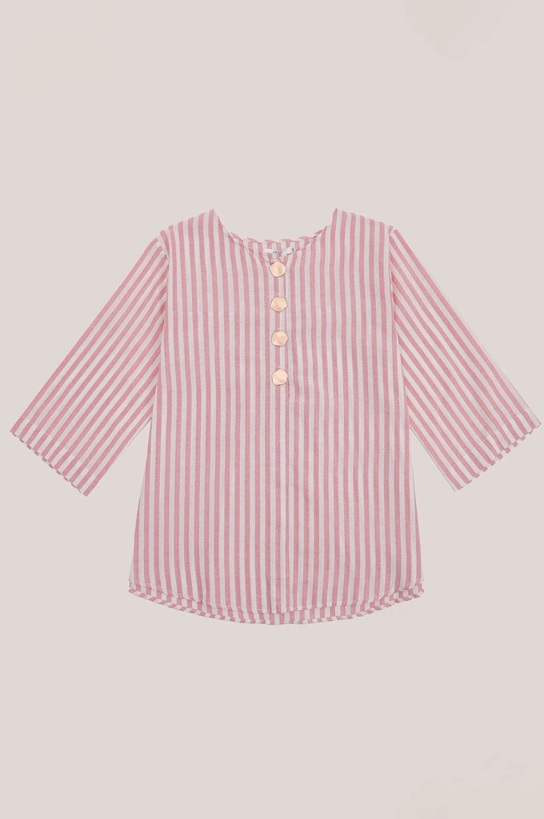 Pink Stripe Cotton Blouse