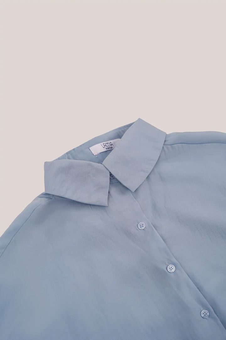 Blue Stone Wash Button Down Shirt