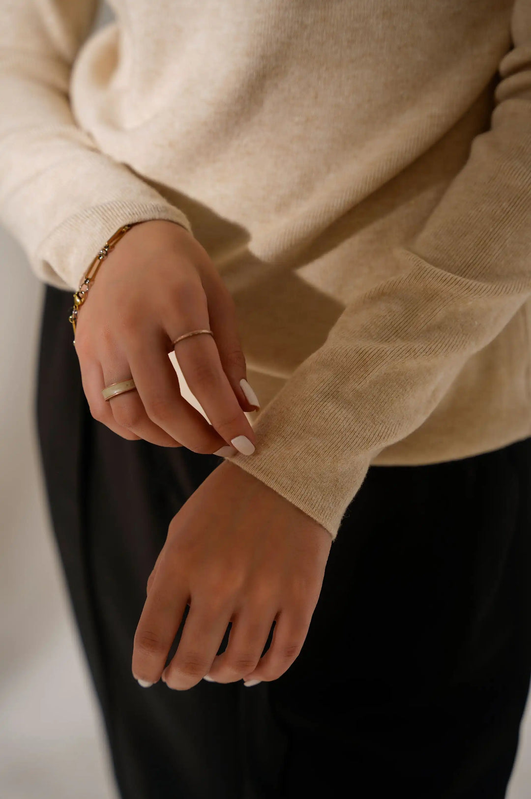 LUXURY HIGH CREW SWEATER - SWEATERS