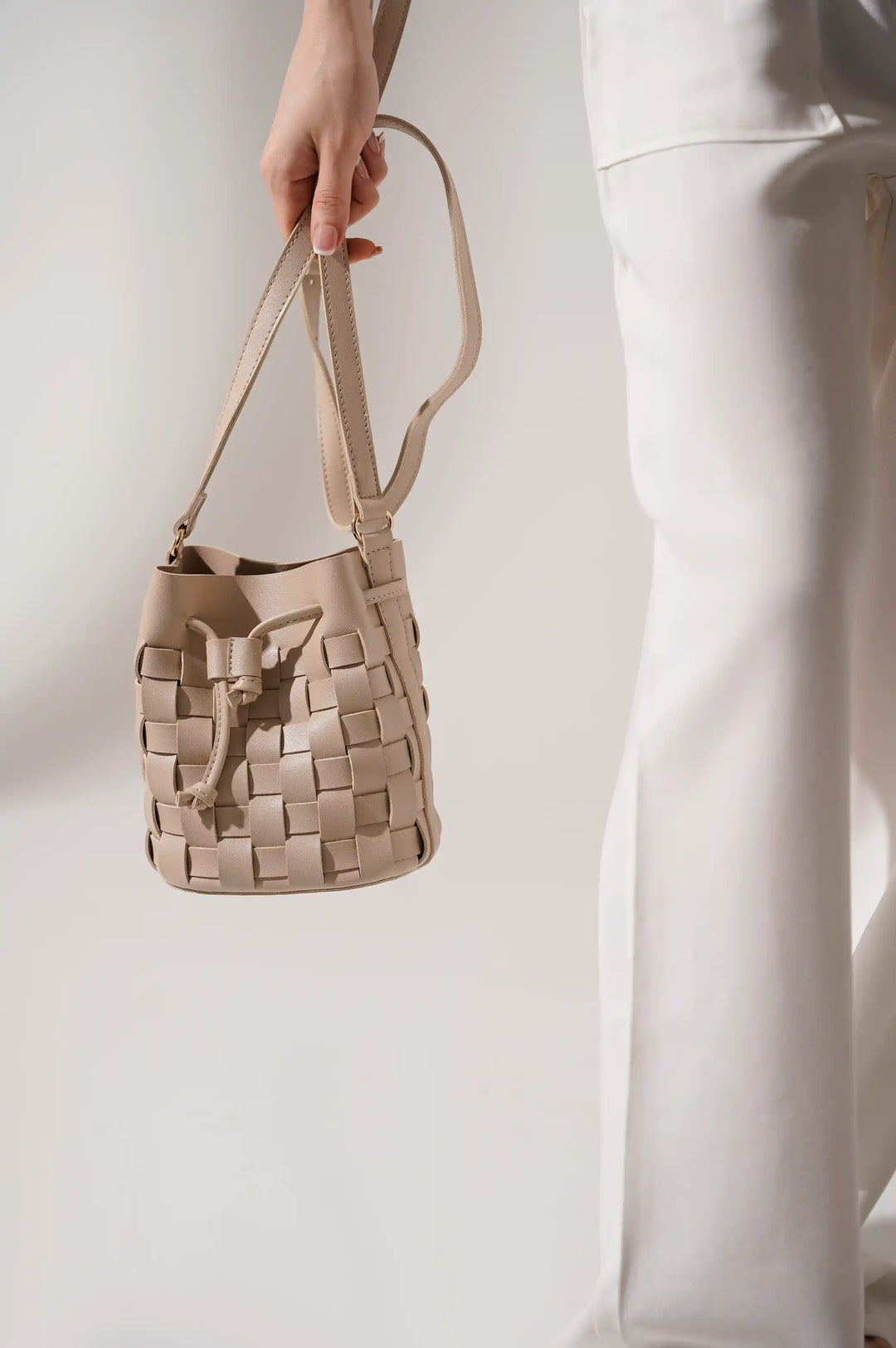 Beige Bucket Bags