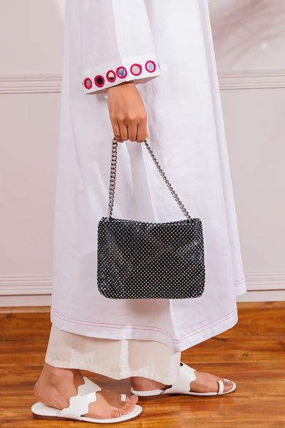 Black Crystal Shoulder Bag