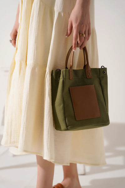 GREEN CASUAL TOTE