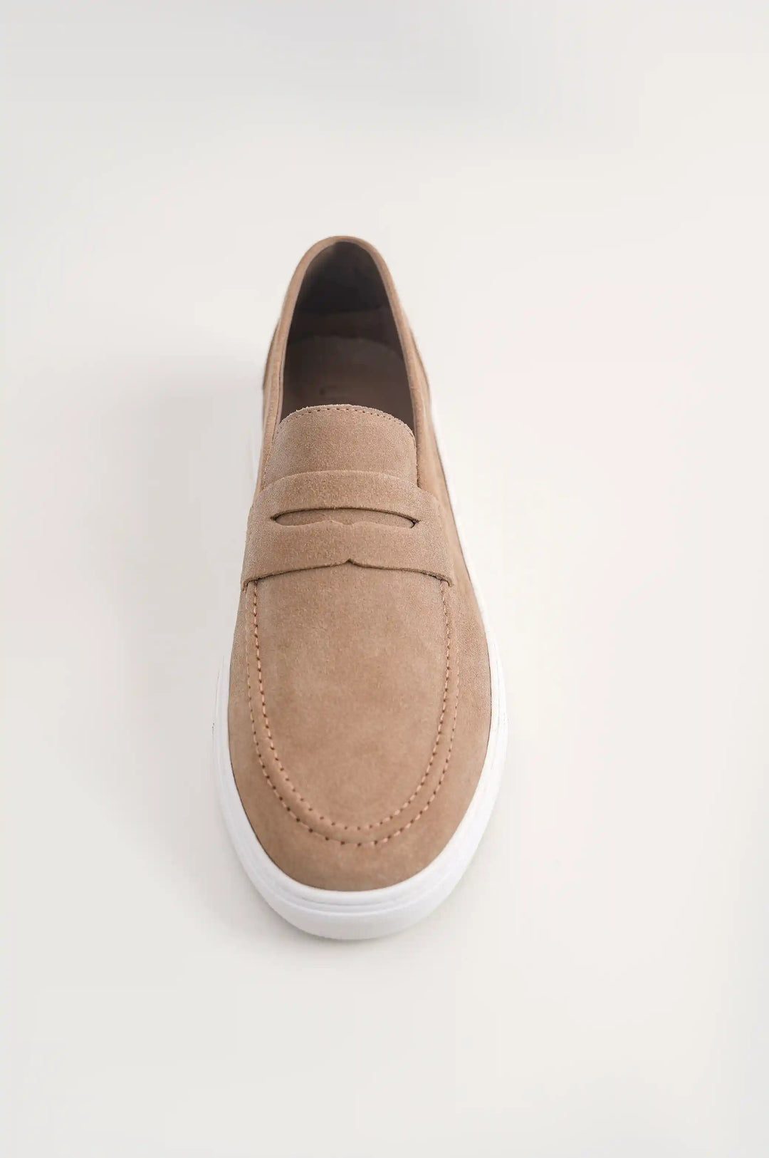 TAUPE SLIP ON LOAFERS