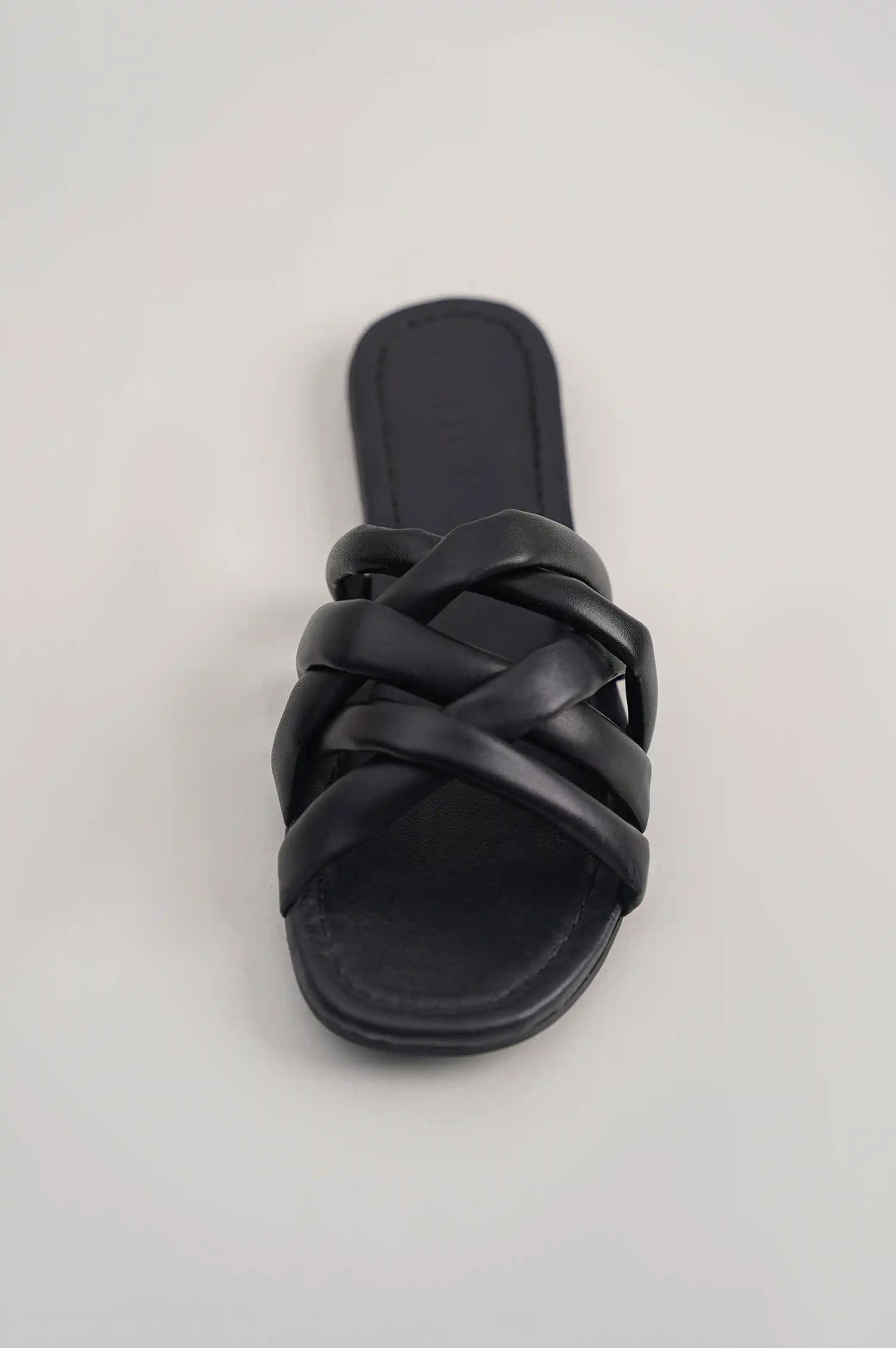 Black Crisscross Slides