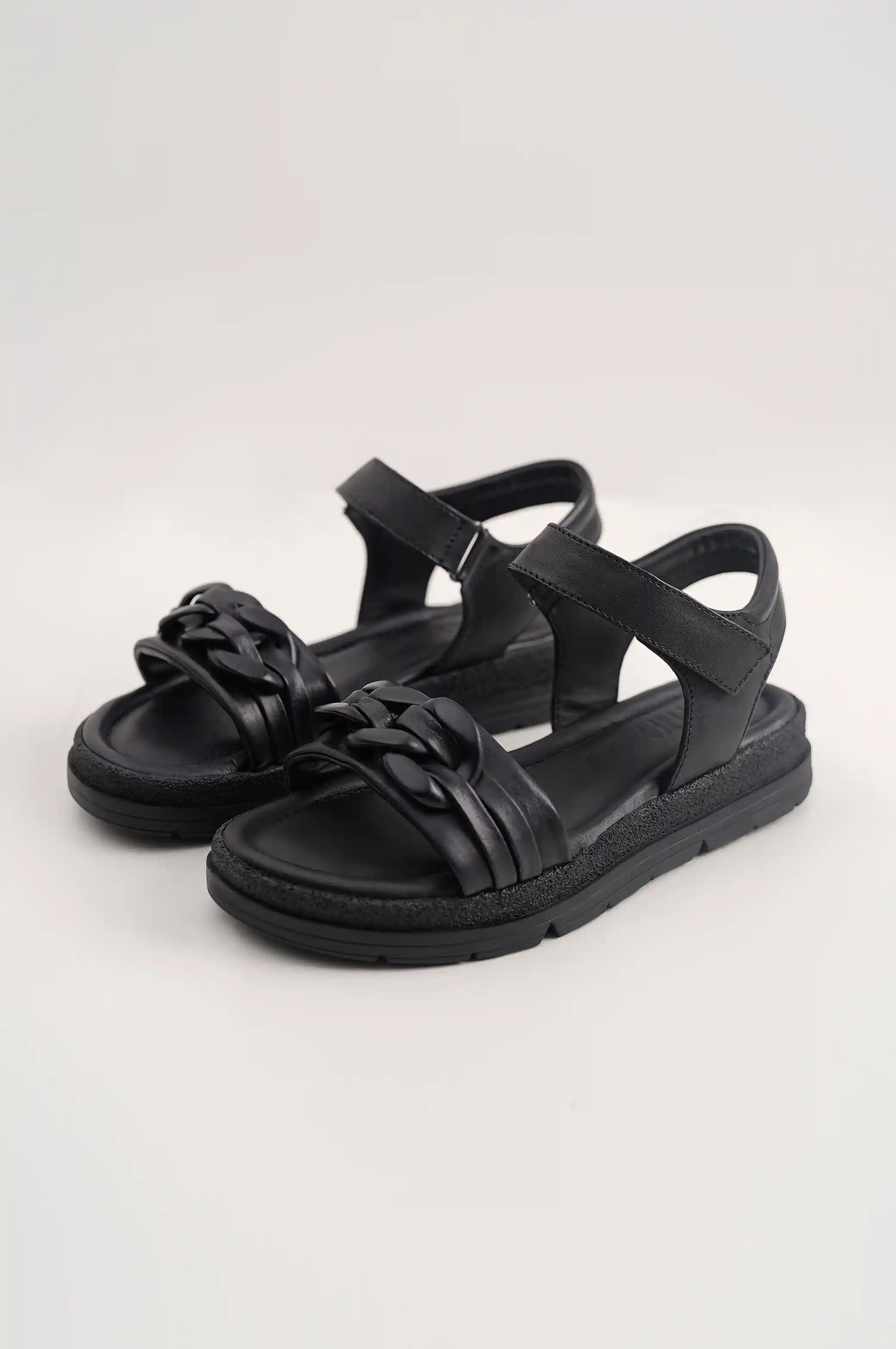Black Chain Sandals