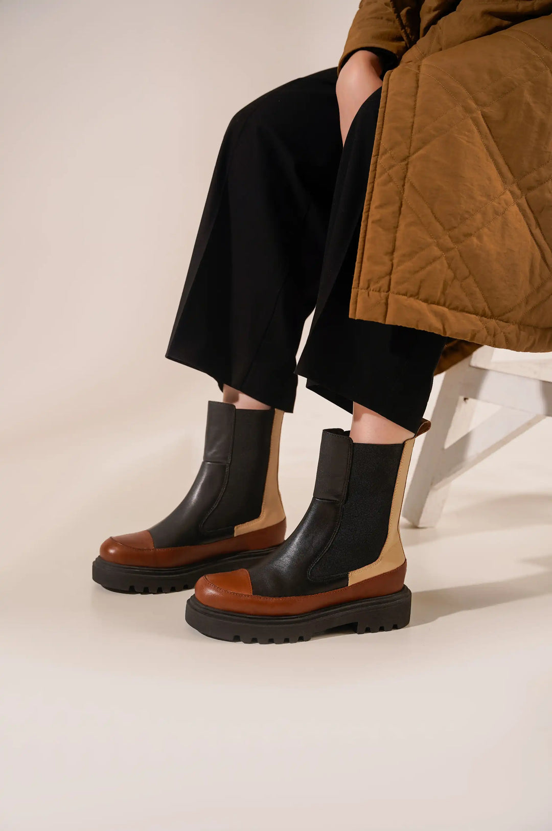 HANDMADE PATCHWORK BOOT - PLATFORM BOOTS