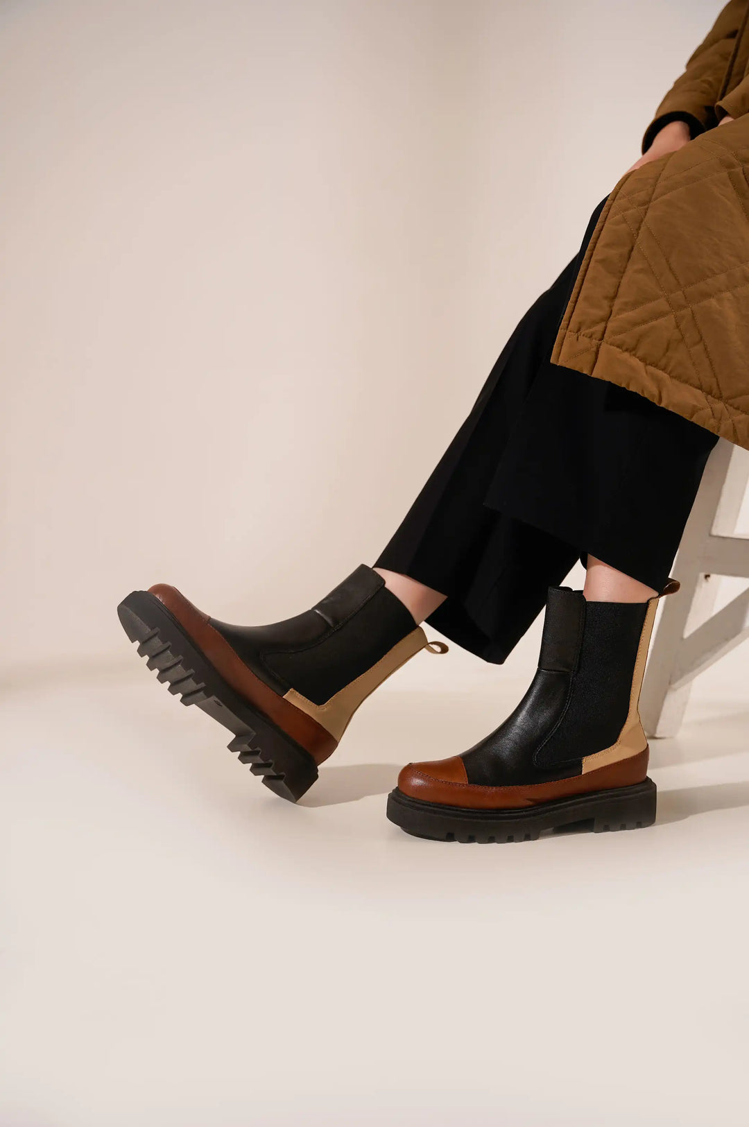 HANDMADE PATCHWORK BOOT - PLATFORM BOOTS