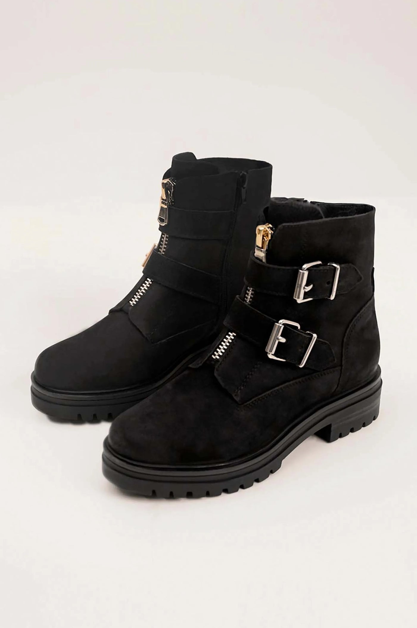 SUEDE BUCKLE BOOTS - PLATFORM BOOTS