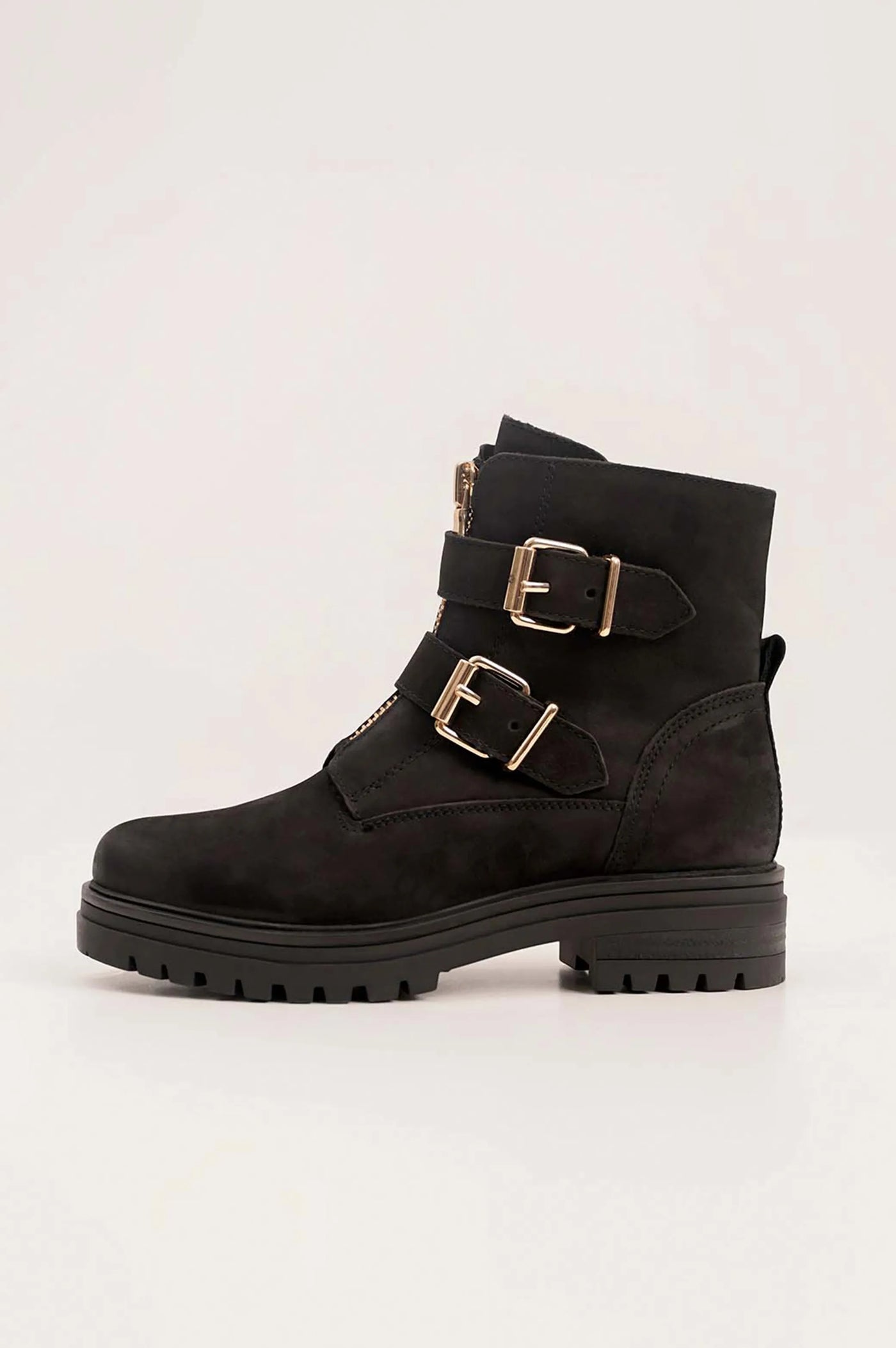 SUEDE BUCKLE BOOTS - PLATFORM BOOTS