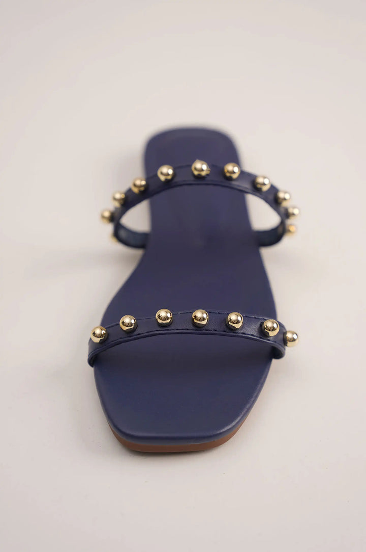 NAVY PEARLY FLATS