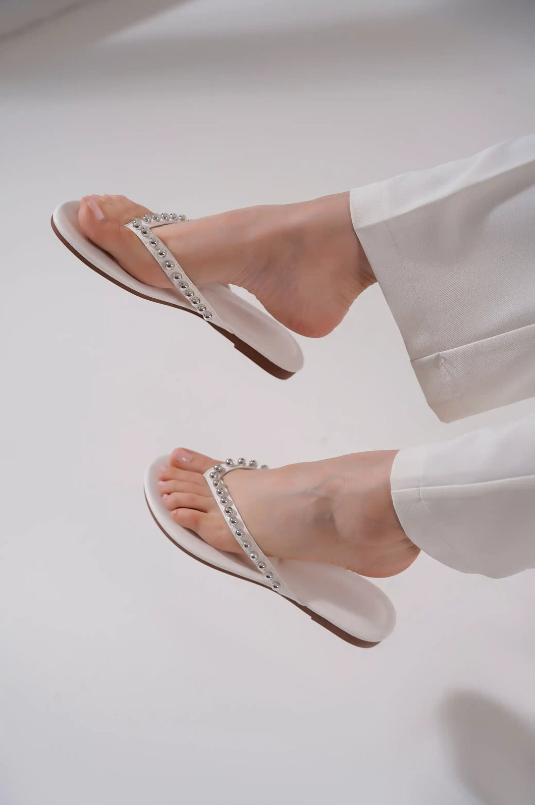 White Flip Flops