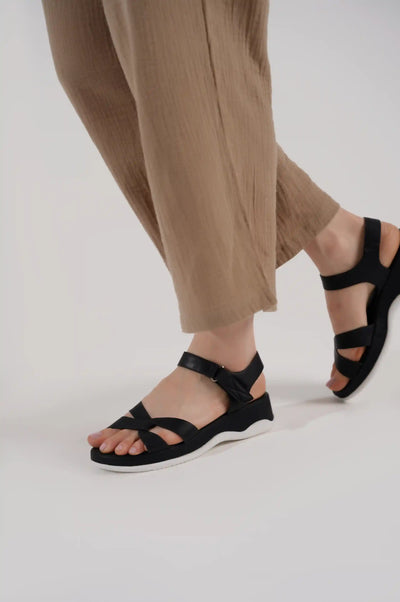Black Criss-Cross Sandal