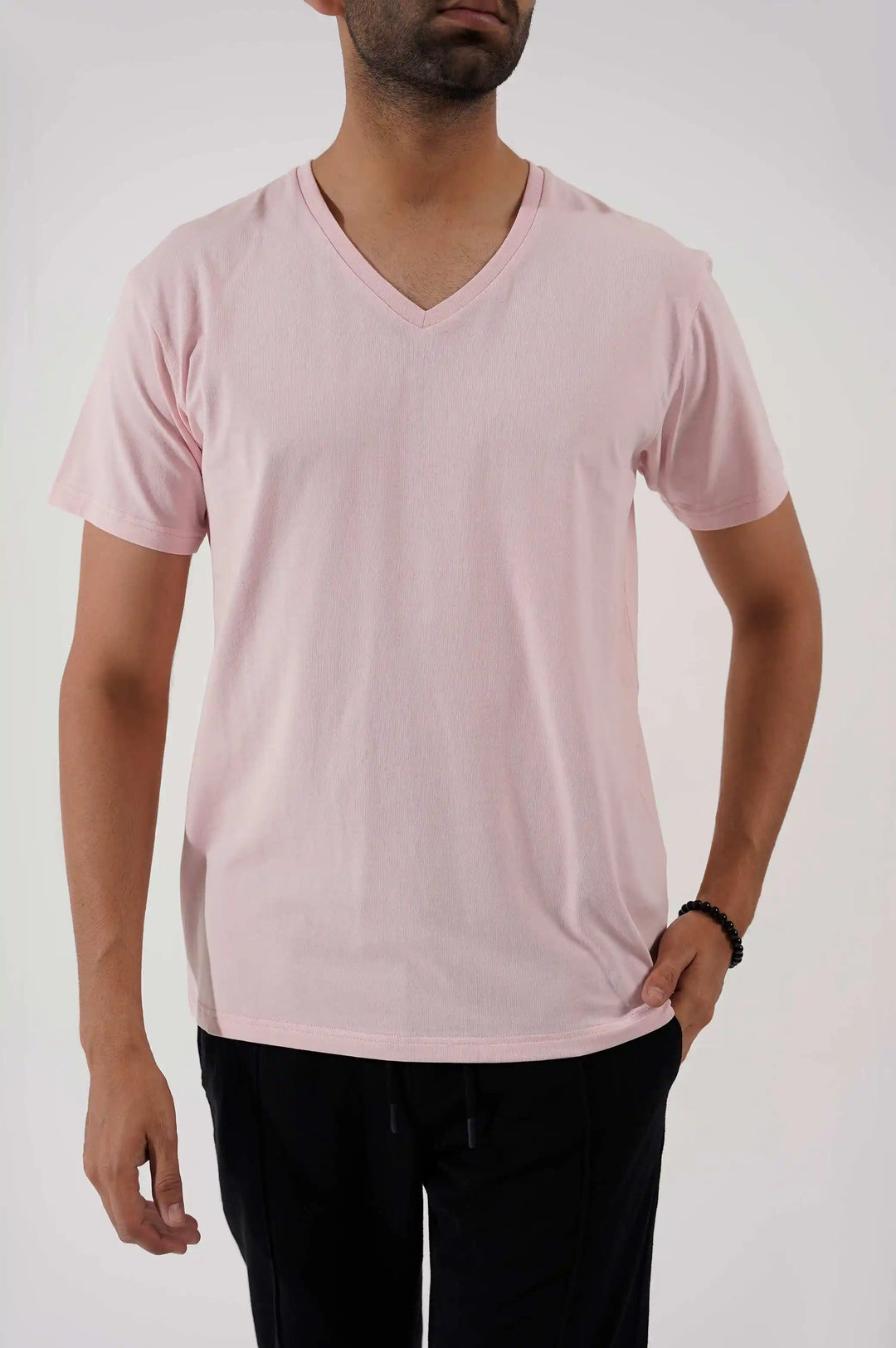 Dirty Pink V Neck T-Shirt