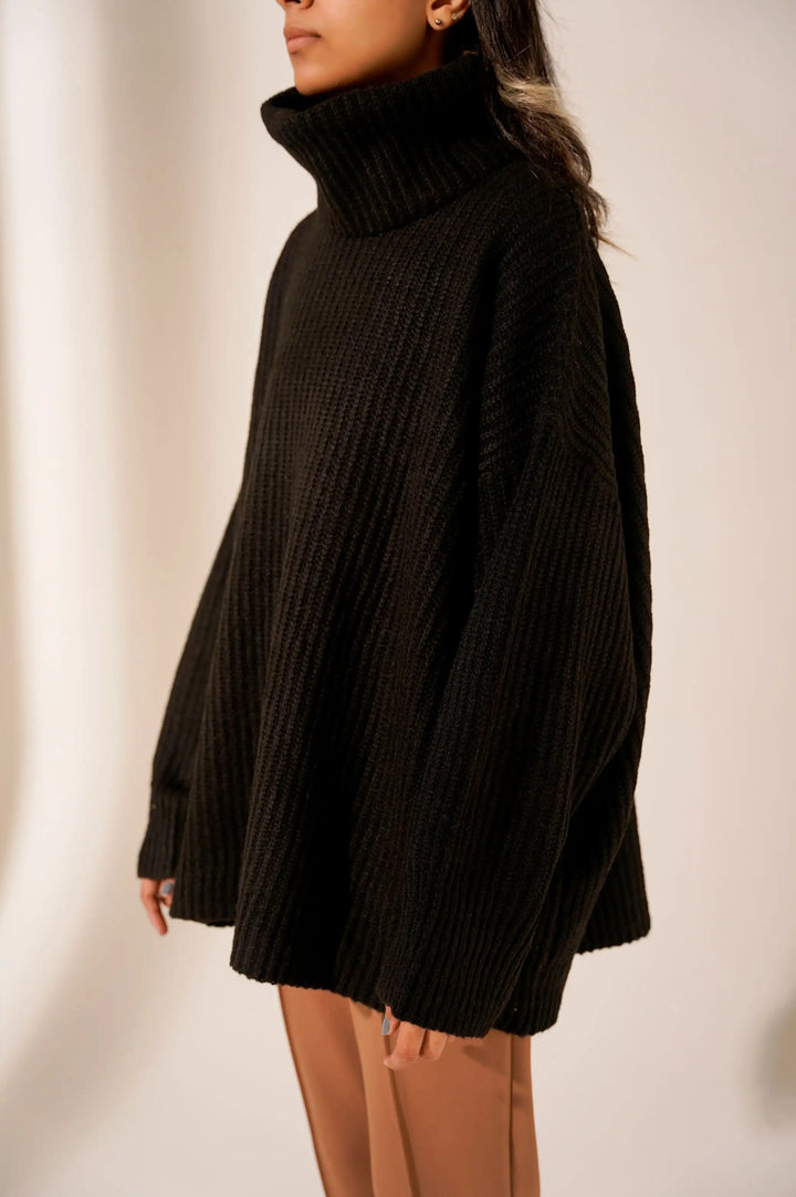 SUPERSIZED HIGH NECK SWEATER - HIGHNECK SWEATERS