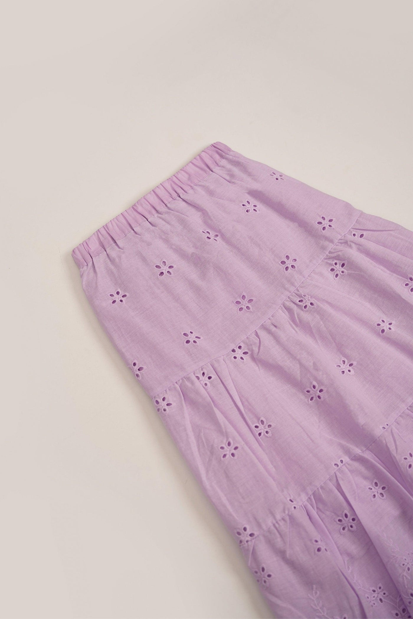 COTTON CUTWORK SKIRT - FULL LENGTH SKIRTS