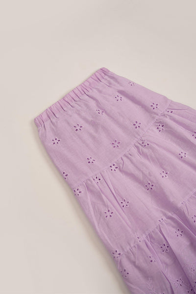 COTTON CUTWORK SKIRT - FULL LENGTH SKIRTS