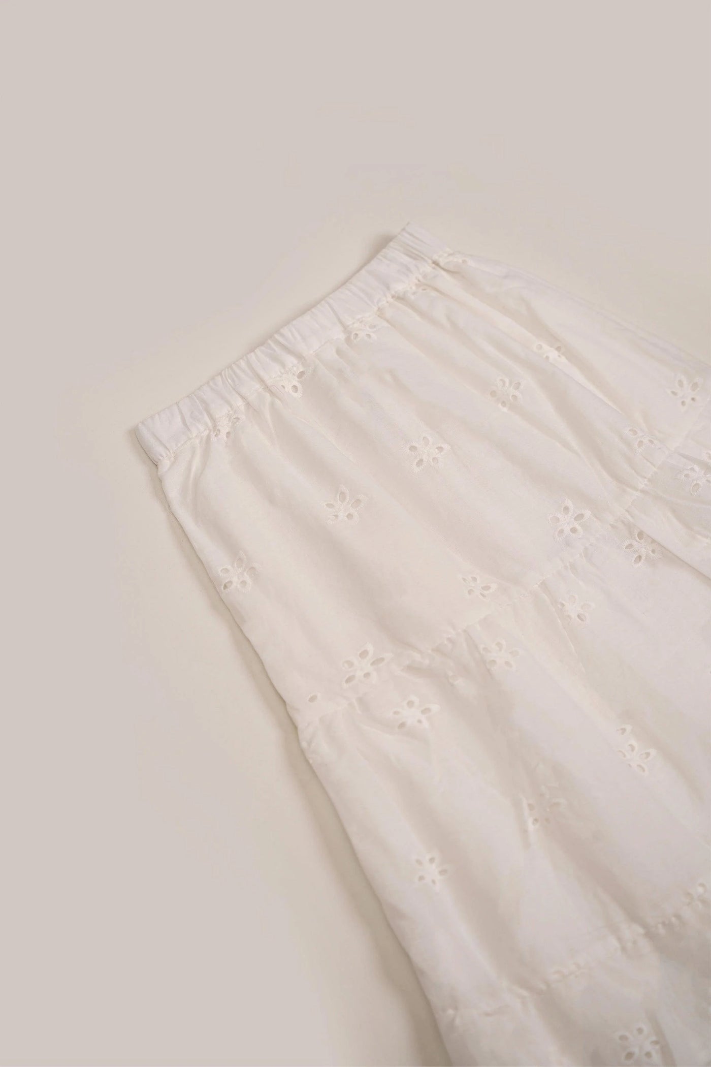 COTTON CUTWORK SKIRT - FULL LENGTH SKIRTS
