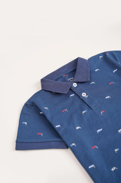FLAG PRINTED POLO - YOUNG POLOS